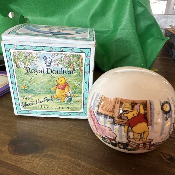 Disney Other - Royal Doulton Winnie the Pooh Disney "Isn't It Funny" Money Ball Piggy Bank
